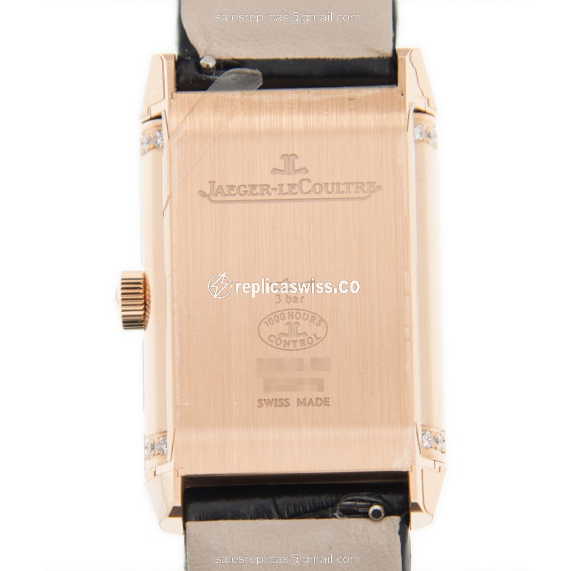 Jaeger-Lecoultre Q2572420 REVERSO - Automatic - 18kt Rose Gold - Silver Dial - Leather Strap - View 3
