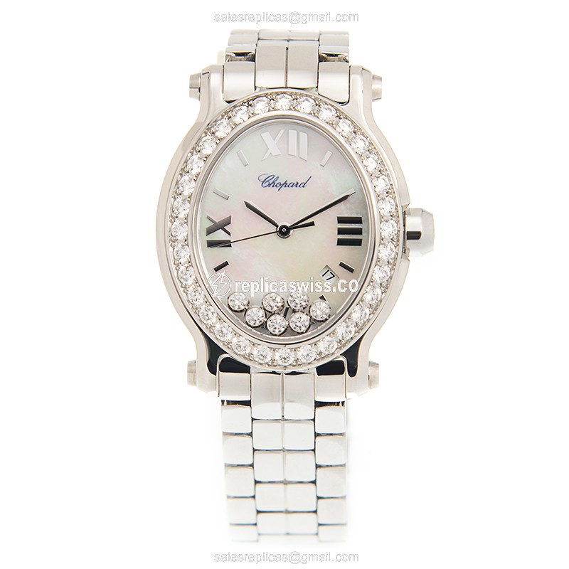 Chopard Happy Sport Quartz - White Dial - Steel Case & Band - View 2