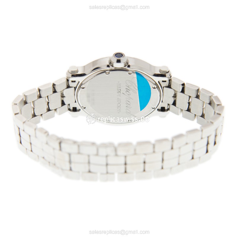 Chopard Happy Sport Quartz - White Dial - Steel Case & Band - View 4