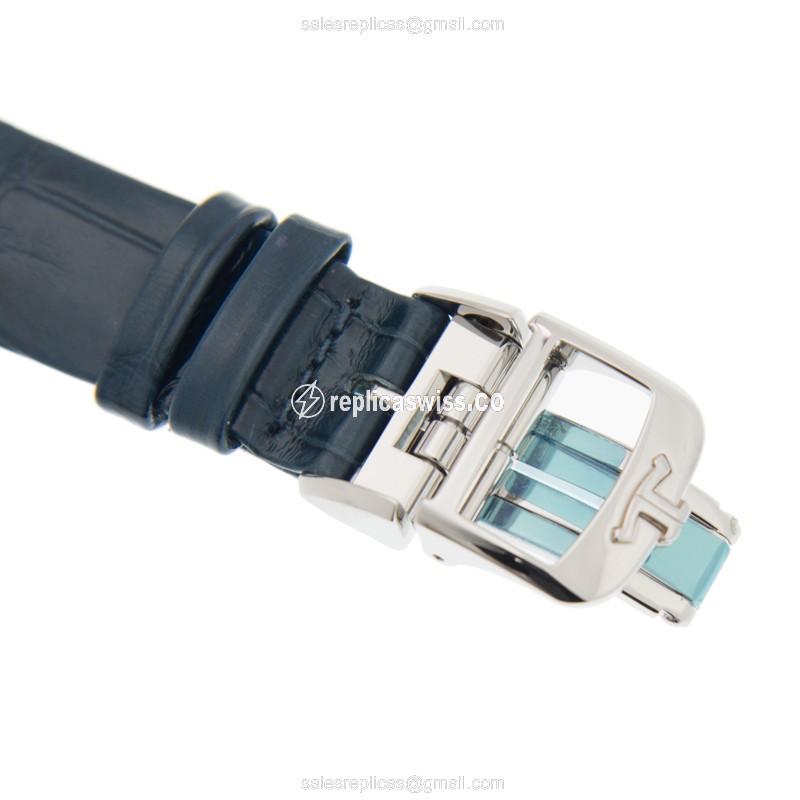 Jaeger-Lecoultre Q3578420 Rendez-Vous Replica - Automatic - Silver Dial - Leather Blue Strap - View 4