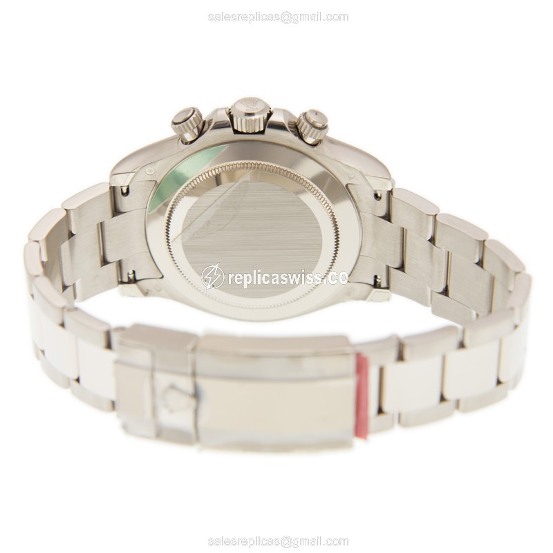 Rolex Daytona Replica: 18kt White Gold - Automatic, White Dial, Silver Clasp - View 4