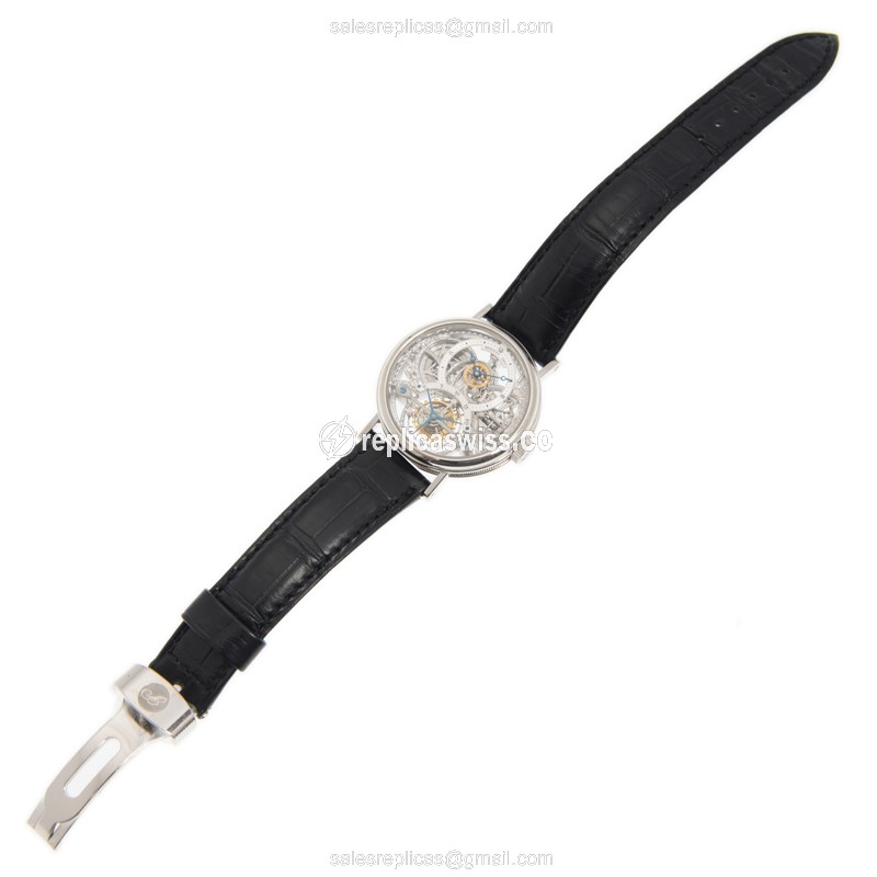 Breguet 3355PT/00/986 Classic - Manual Wind - Platinum Case - Silver Dial - Black Alligator Strap - View 2