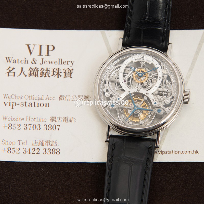 Breguet 3355PT/00/986 Classic - Manual Wind - Platinum Case - Silver Dial - Black Alligator Strap - View 4