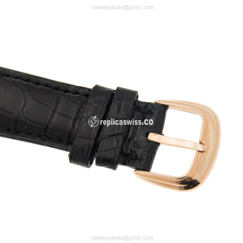 Franck Muller 6850B SC GOLD CRO Curvex Automatic 18kt Rose Gold Buckle Black Alligator Strap - View 4
