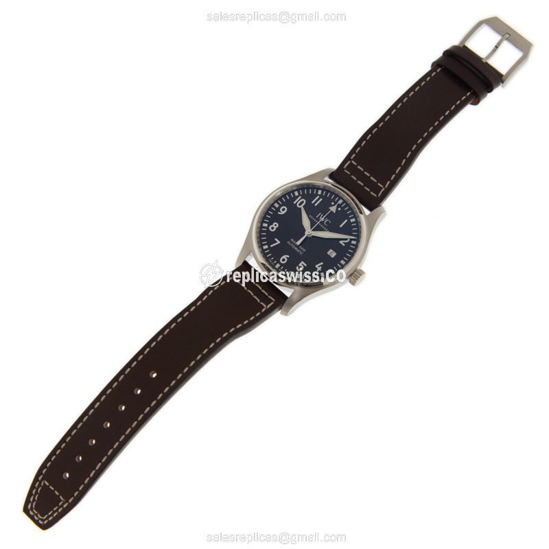 IWC PILOTS Replica - Automatic - Brown Dial - Steel Case - Brown Cowhide Strap - View 2