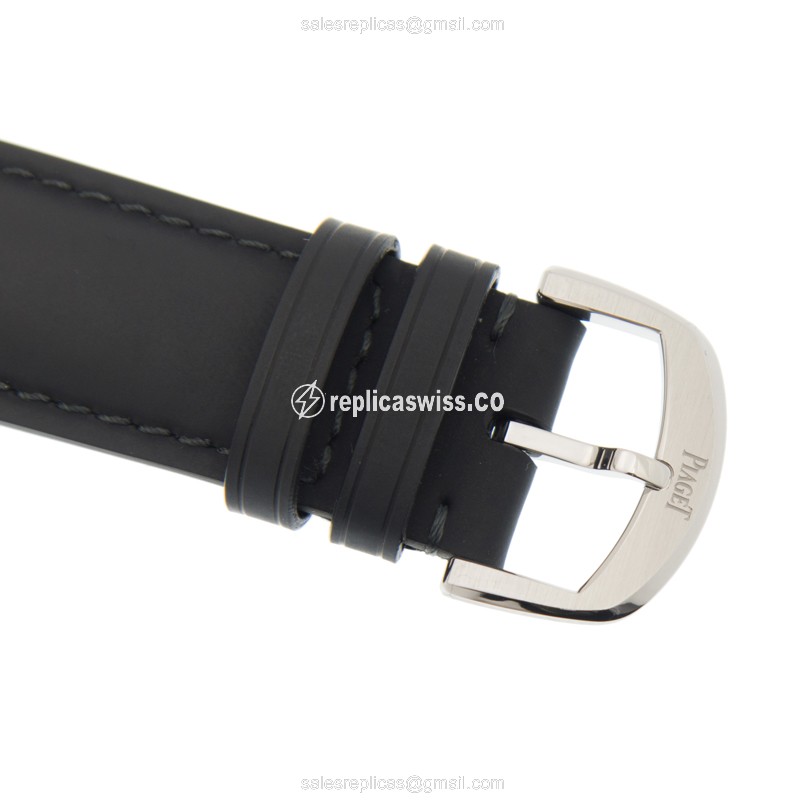 Piaget POLO Replica - Automatic - Black Dial - Leather Strap - Buckle Clasp - View 4
