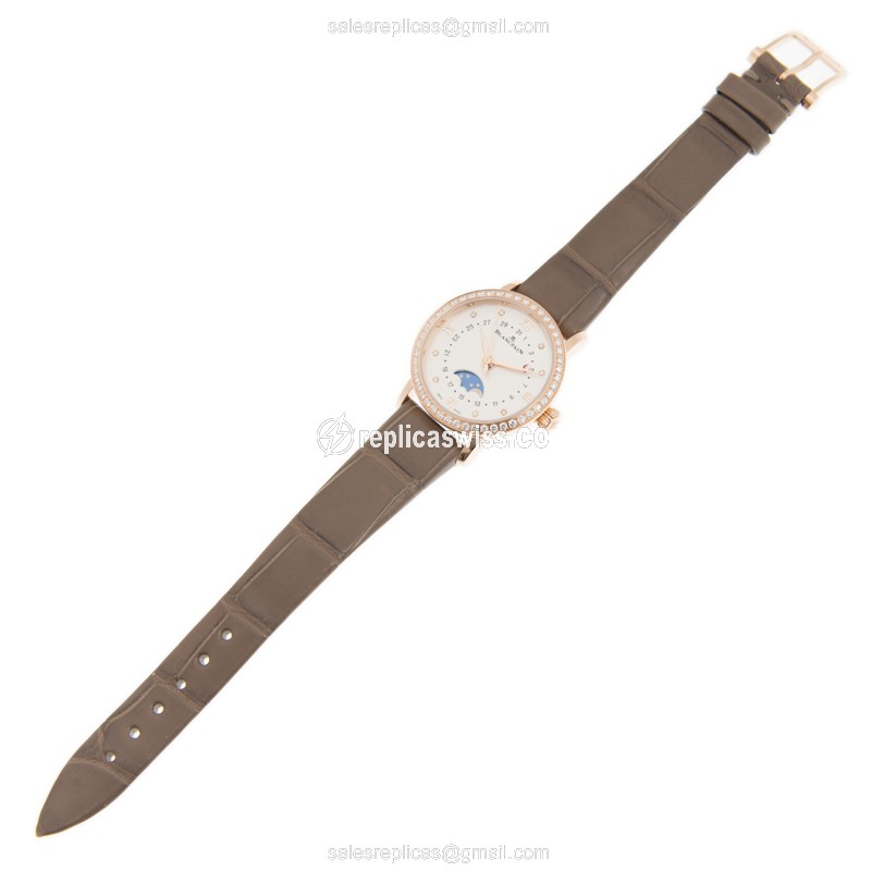 Blancpain Villeret 6106-2987-55A - Automatic - Rose Gold - Diamonds - White Dial - View 2