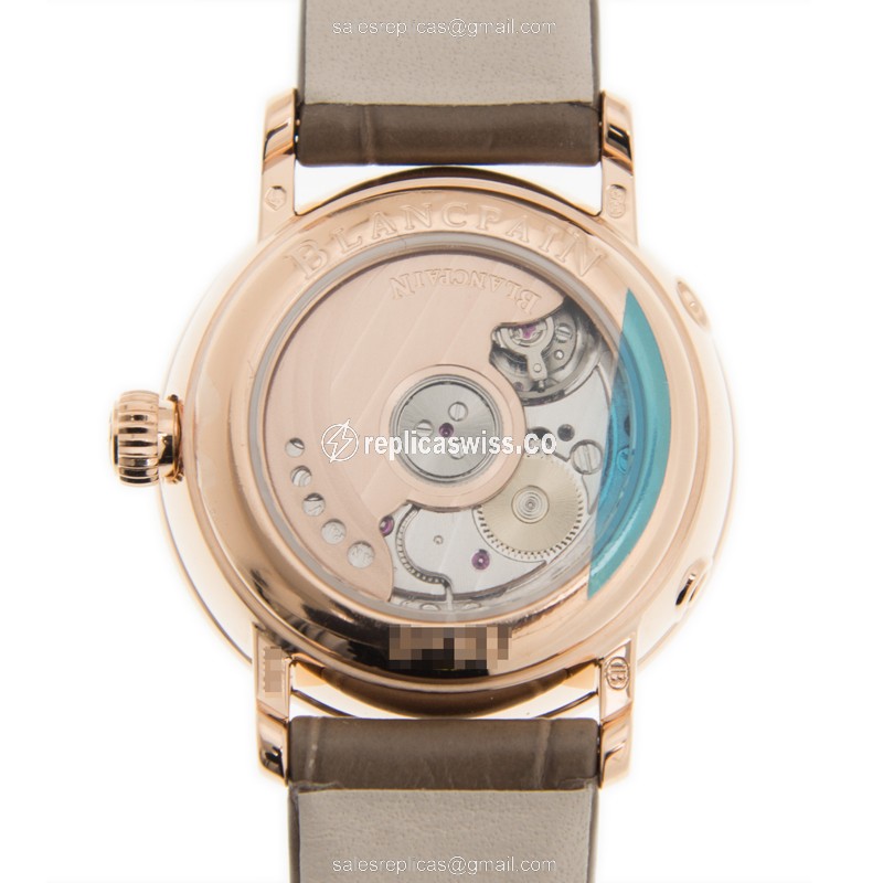 Blancpain Villeret 6106-2987-55A - Automatic - Rose Gold - Diamonds - White Dial - View 3