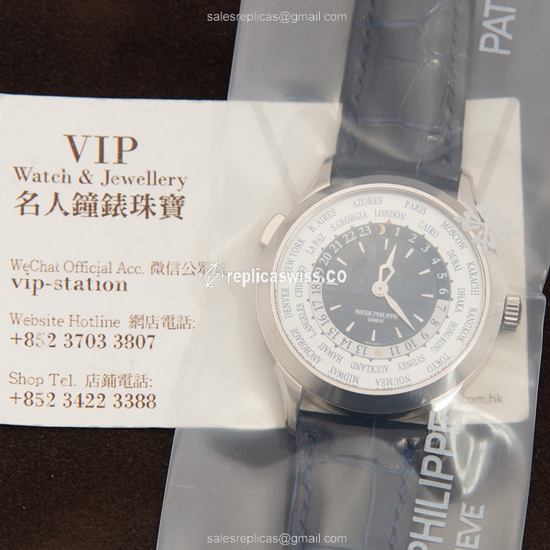 Patek Philippe 5230G-010 GRAND Complications Replica - Auto - 18kt Gold - Blue Dial - Blue Alligator Strap - View 4
