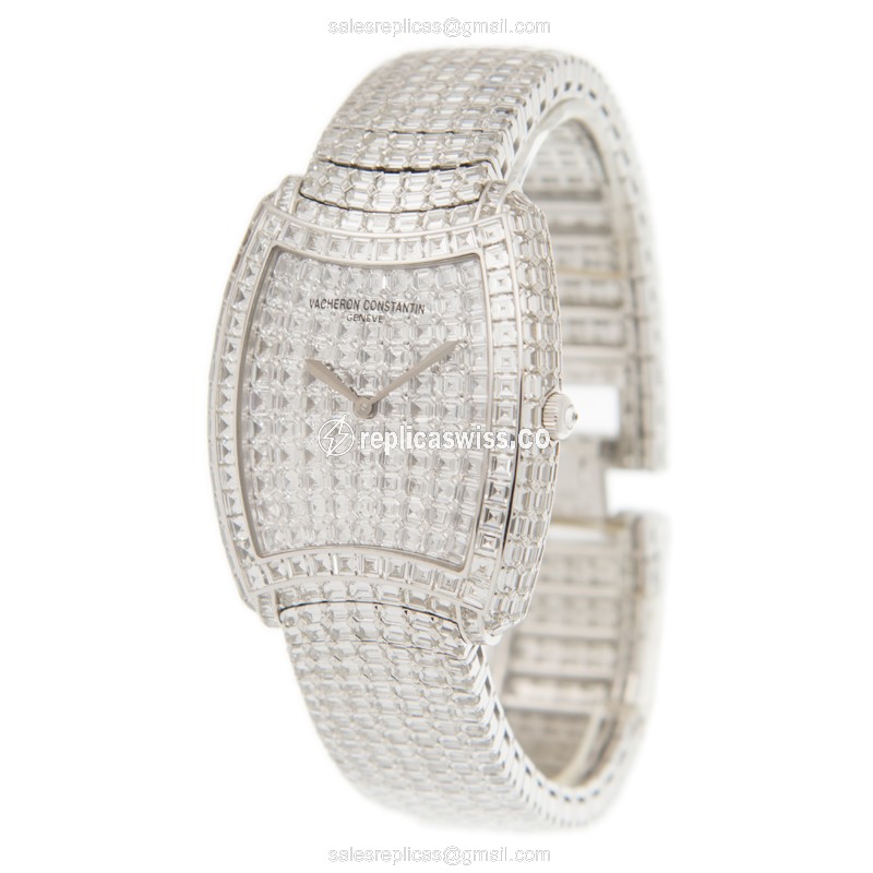 Vacheron Constantin 81750/S01G-9198 METIERS DART - Manual - 18kt White Gold - Diamond - Silver Dial - View 3