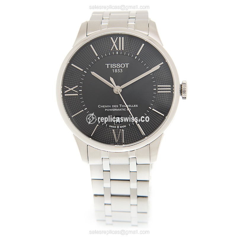 Tissot T-CLASSIC Replica - Automatic - Black Dial - Steel Case & Band - View 2
