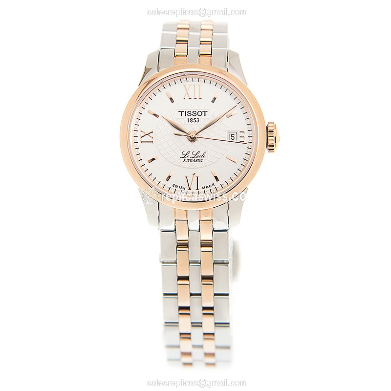 Rolex Tissot LE LOCLE Automatic Gold-Plated Steel - White Dial, Gold Clasp - View 2