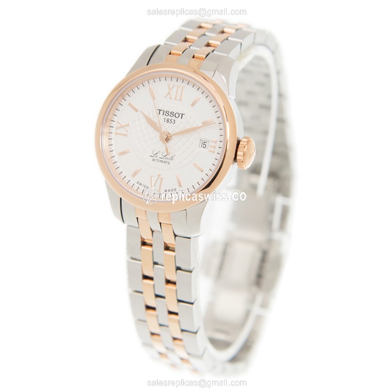 Rolex Tissot LE LOCLE Automatic Gold-Plated Steel - White Dial, Gold Clasp - View 3