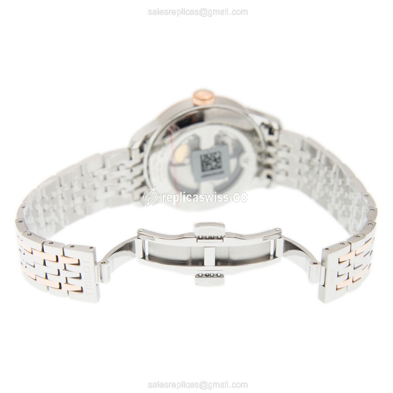 Tissot T-CLASSIC Replica - Automatic - Steel Case - Silver Dial - Diamond Bezel - View 4