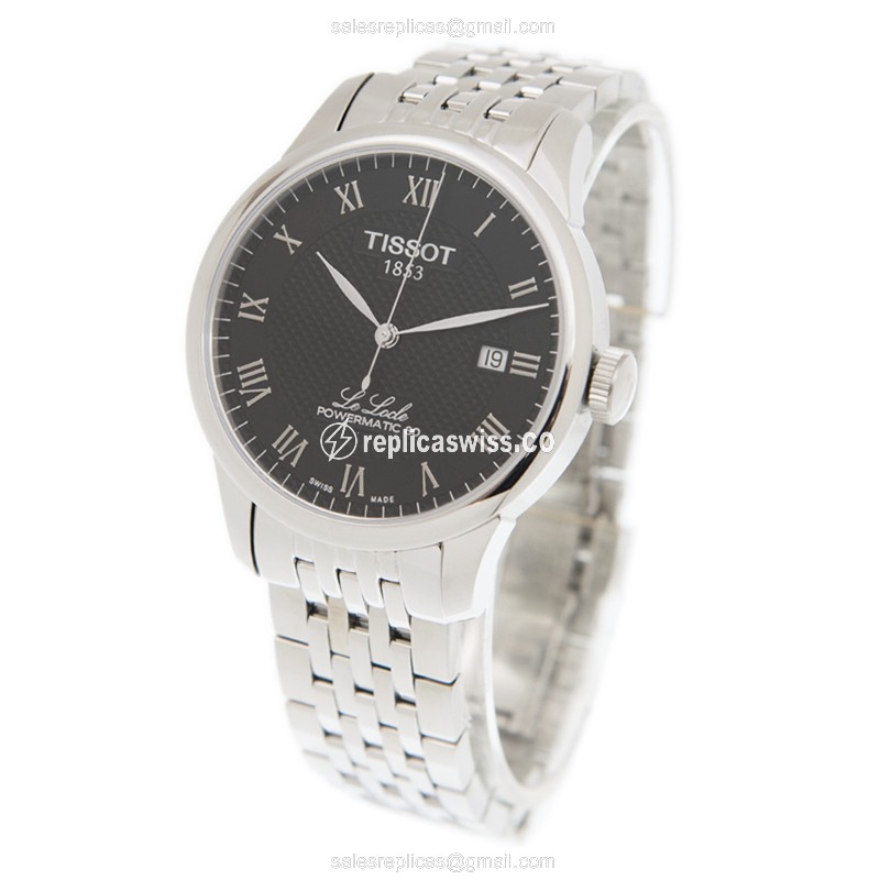 Tissot T-CLASSIC Replica - Automatic - Black Dial - Steel Case - Silver Strap - View 3