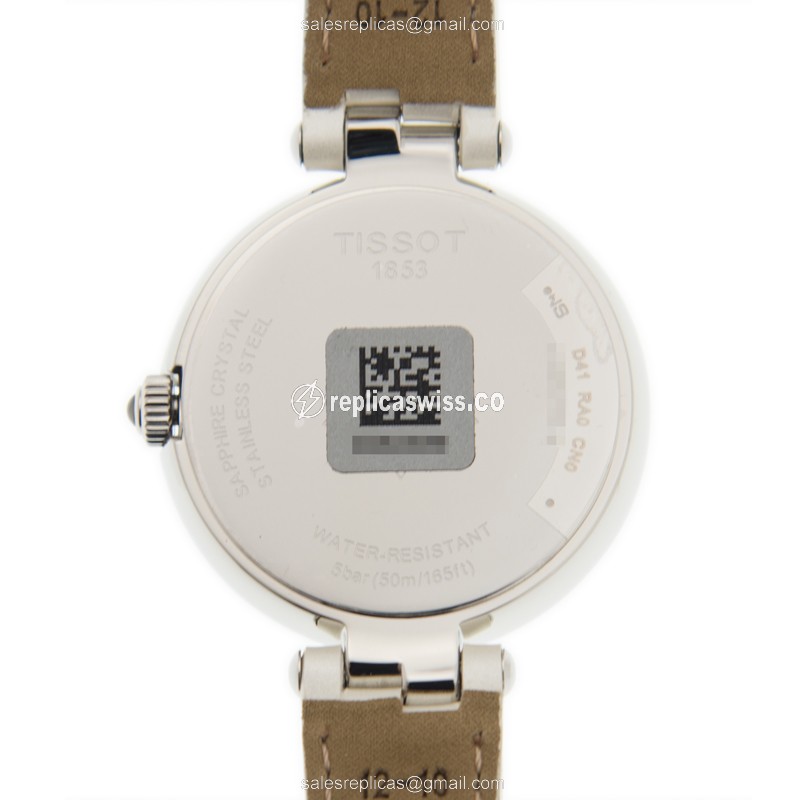 Rolex T094.210.16.011.00 Replica - Quartz - Stainless Steel - White Dial - Leather Strap - View 3