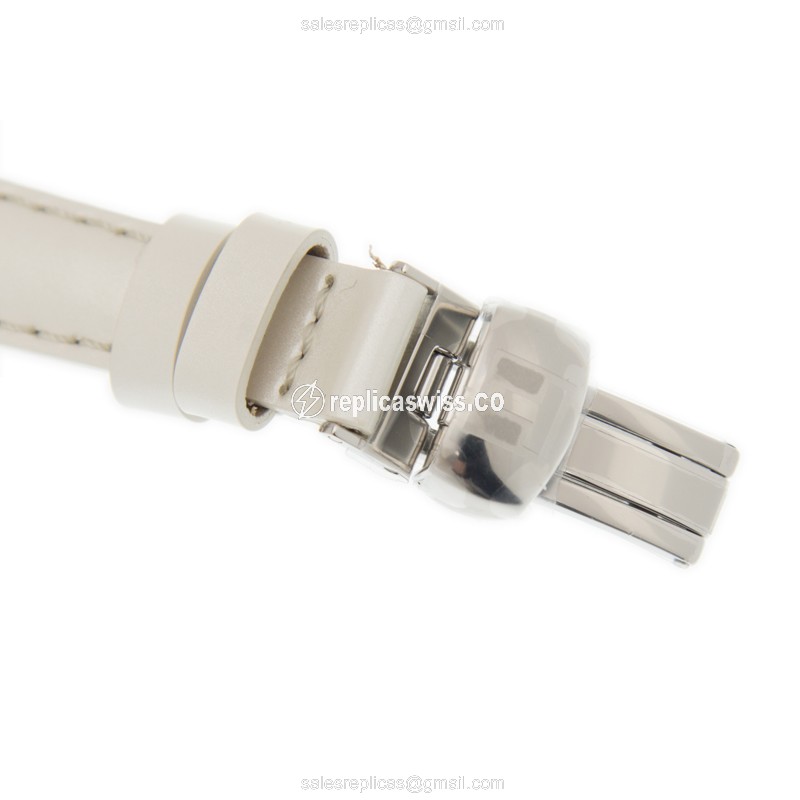 Rolex T094.210.16.011.00 Replica - Quartz - Stainless Steel - White Dial - Leather Strap - View 4