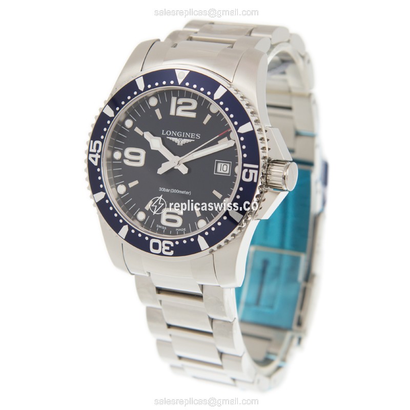 Longines Conquest Replica - Quartz - Stainless Steel Case, Blue Dial - View 3