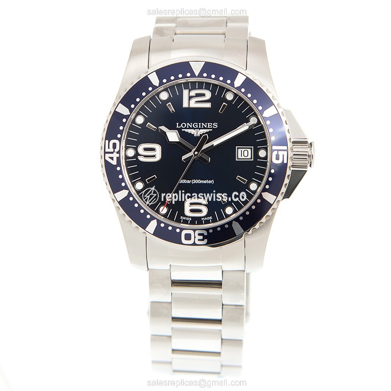 Longines Conquest Replica - Quartz - Stainless Steel Case, Blue Dial - View 2