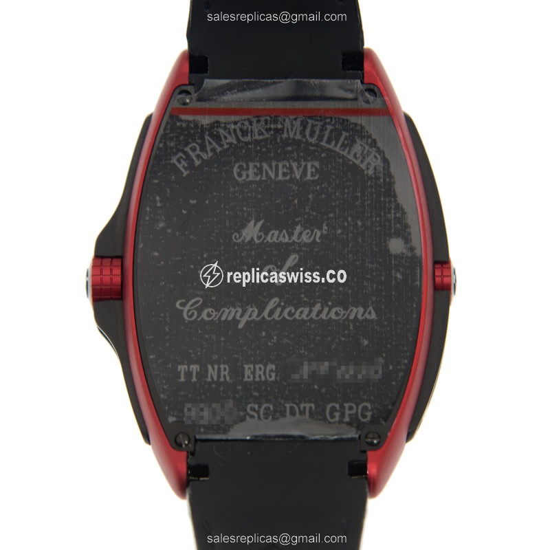 Franck Muller Conquistador GPG Replica - Automatic - Black Dial - Stainless Steel Case - Alligator Black Strap - View 3