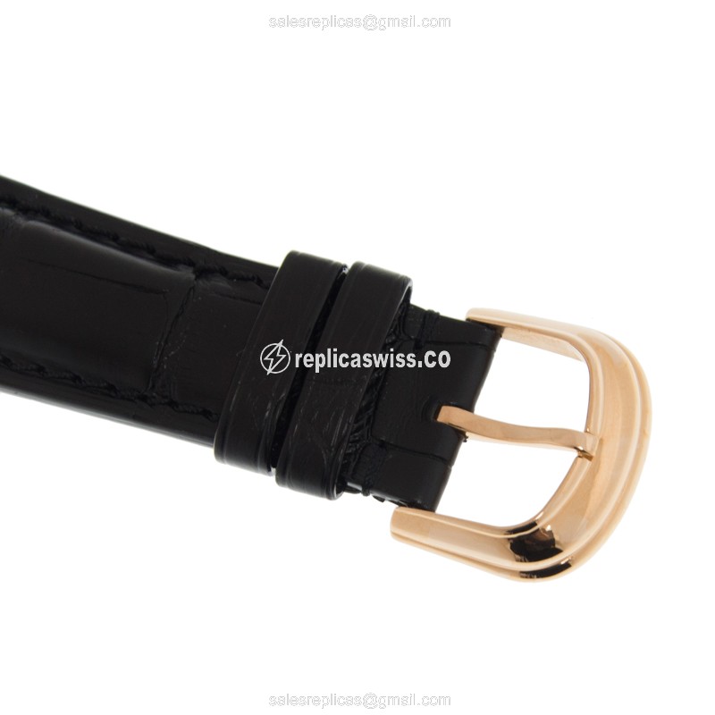 Franck Muller 8880 B C DT Automatic - Rose Gold - Silver Dial, Black Alligator Strap - View 4