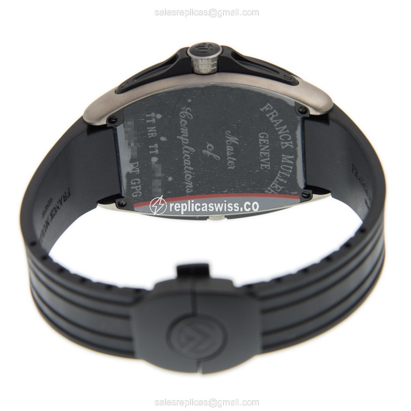 Franck Muller Conquistador Replica - Stainless Steel - Automatic - Silver Dial on Black Alligator Strap - View 4
