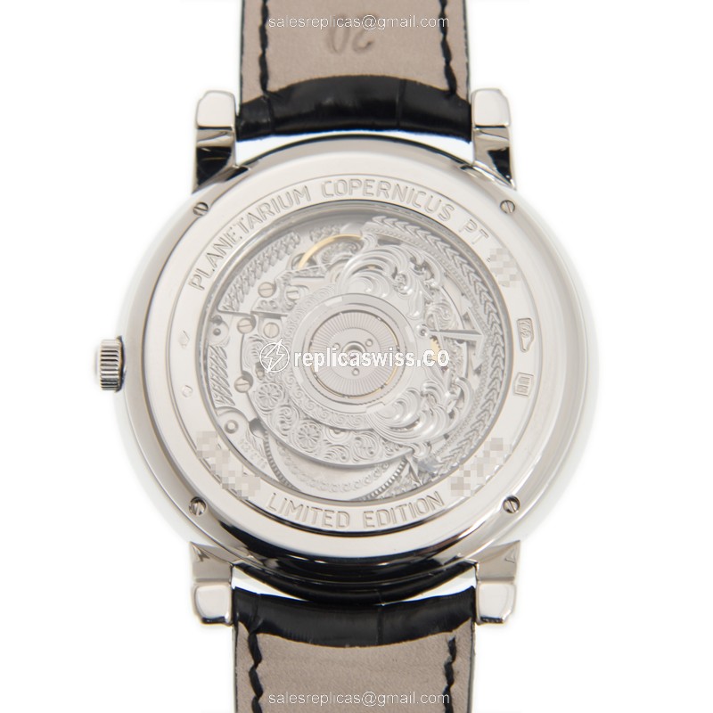 Ulysse Nardin Classic Automatic - Gray Dial - Leather Black Strap - Buckle Clasp - View 3