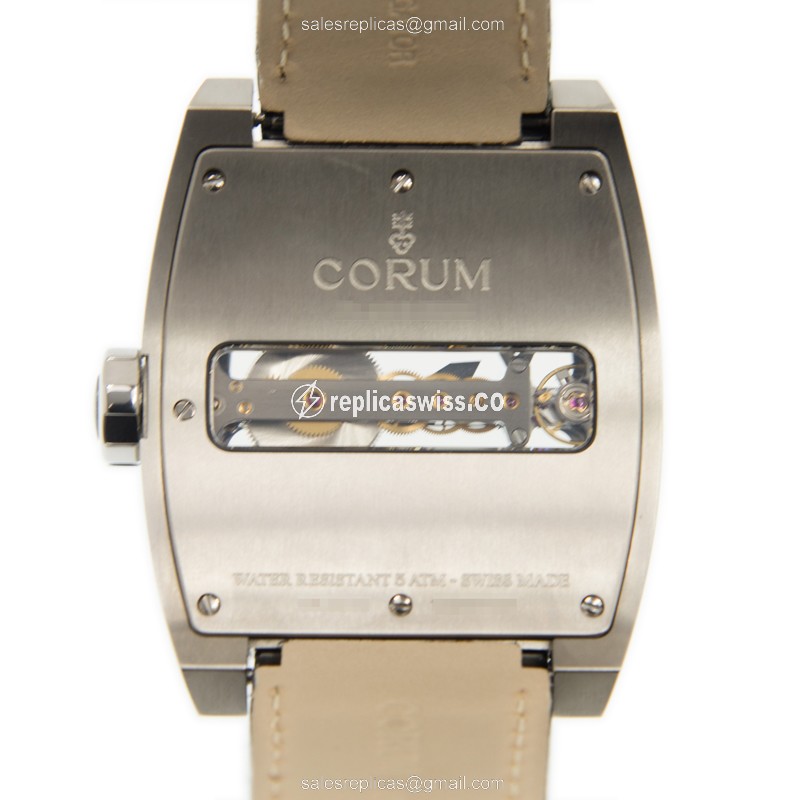 Corum 007.400.04-0F81 BRIDGE Manual - Titanium Case - Dark Grey Dial - Black Alligator Strap - View 3