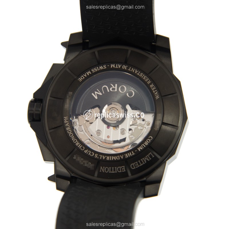 Corum Admiral's Cup - Automatic - Titanium Case - Black Dial - Rubber Strap - Sapphire Crystal - View 3