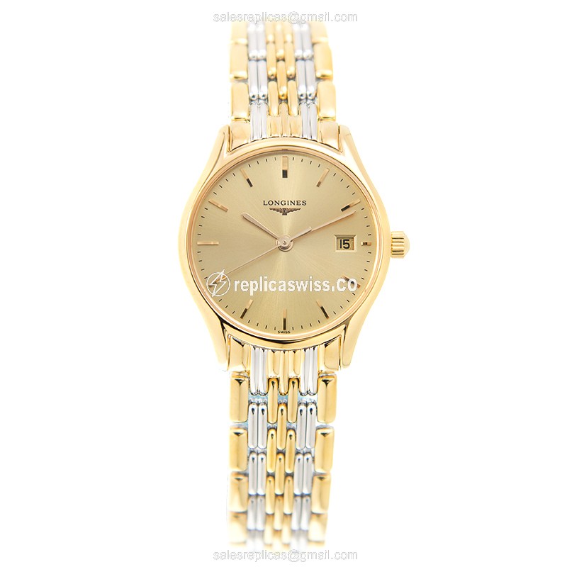 Longines Lyre Quartz Gold-Plated - Stainless Steel Case | Gold Dial | Clasp - View 2