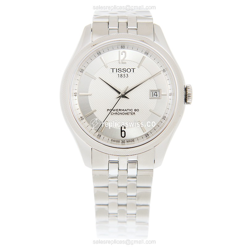 Tissot T-CLASSIC Automatic - Steel Case - Silver Dial - Silver Strap - View 2
