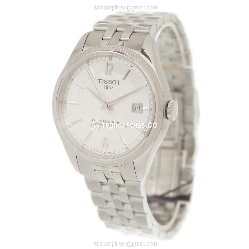 Tissot T-CLASSIC Automatic - Steel Case - Silver Dial - Silver Strap - View 3