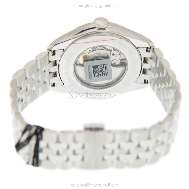Tissot T-CLASSIC Automatic - Steel Case - Silver Dial - Silver Strap - View 4