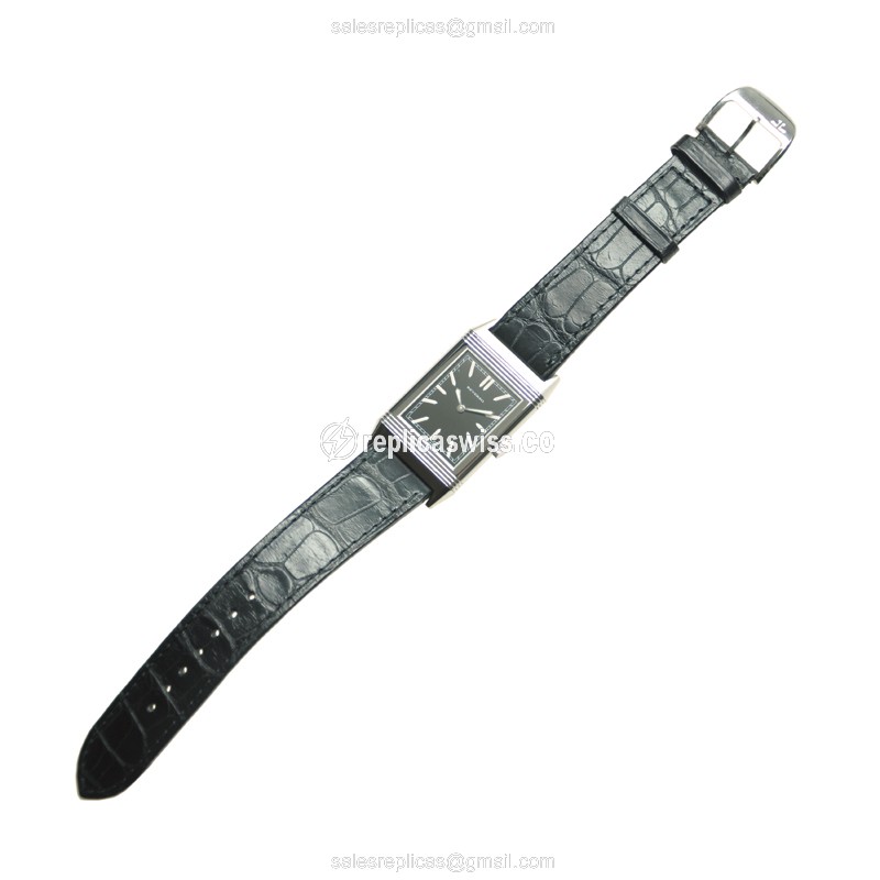 Jaeger-Lecoultre Q2788570 REVERSO Manual - Black Dial - Alligator Strap - Buckle - Sapphire Crystal - View 2