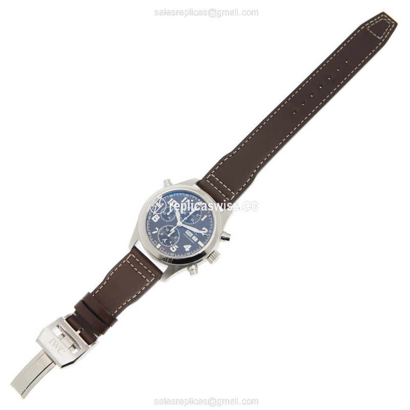 IWC PILOTS Replica - Automatic - Brown Dial - Steel Case - Brown Cowhide Strap - View 2