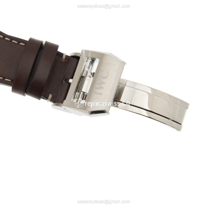 IWC PILOTS Replica - Automatic - Brown Dial - Steel Case - Brown Cowhide Strap - View 4