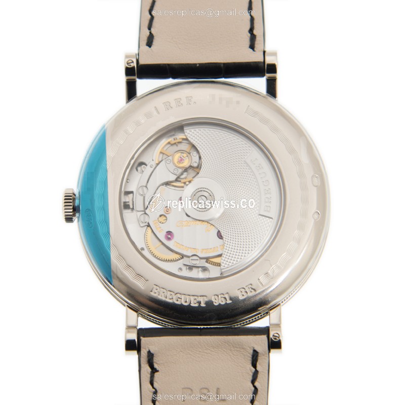 Breguet 7787BB/29/9V6 Classic Replica - Automatic - 18kt White Gold - White Dial - Black Alligator Strap - View 3