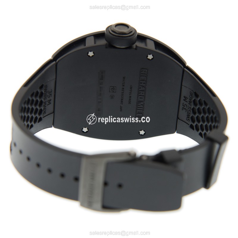 Richard Mille RM35 AN AL-CA - Automatic Titanium - Black Dial - Rubber Strap - View 4