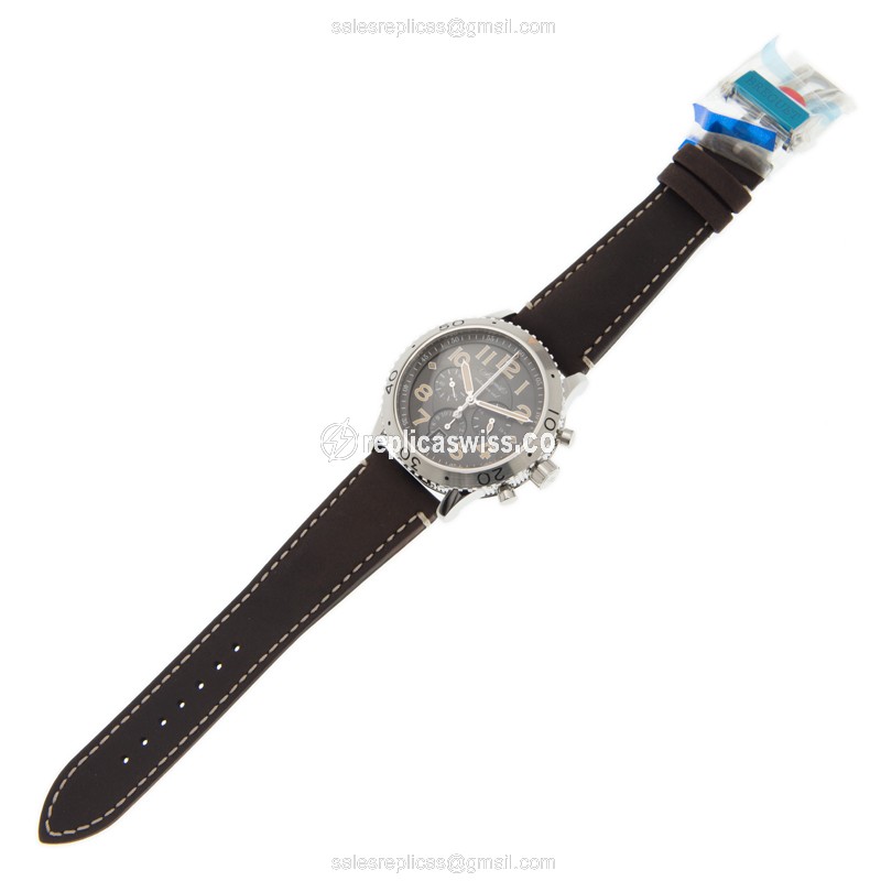 Breguet 3817ST/X2/3ZU - Automatic - Steel - Dark Grey Dial - Brown Cowhide Strap - View 2