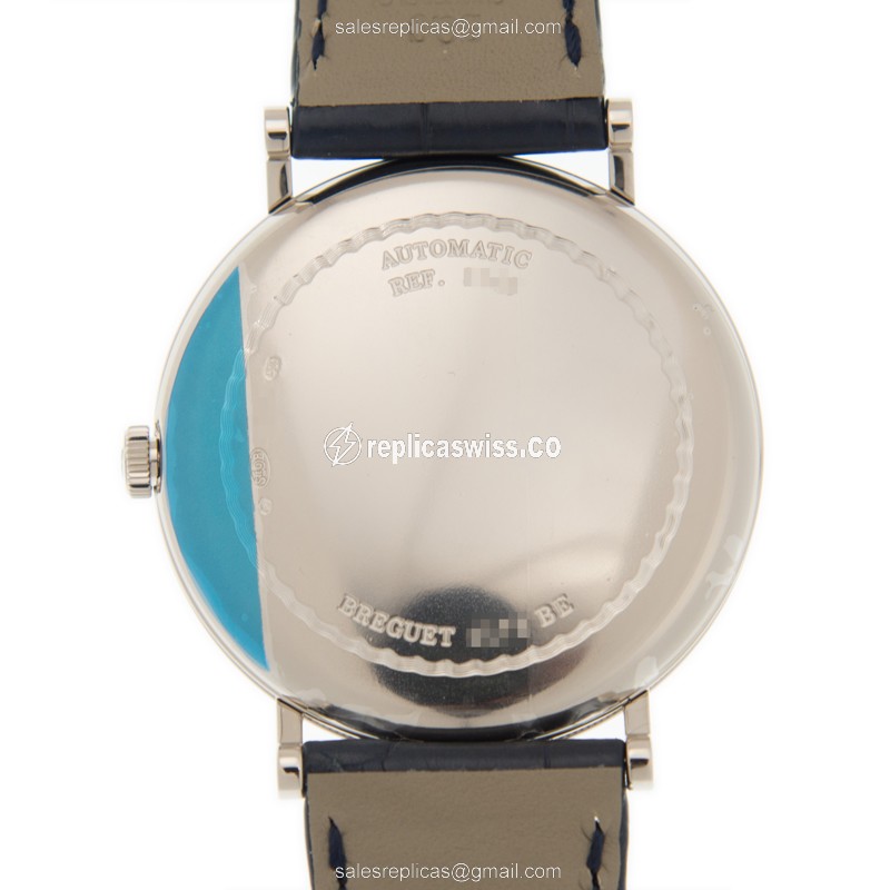 Breguet 5140BB/29/9W6 Classic - Auto - 18kt White Gold - White Dial - Black Alligator - View 3