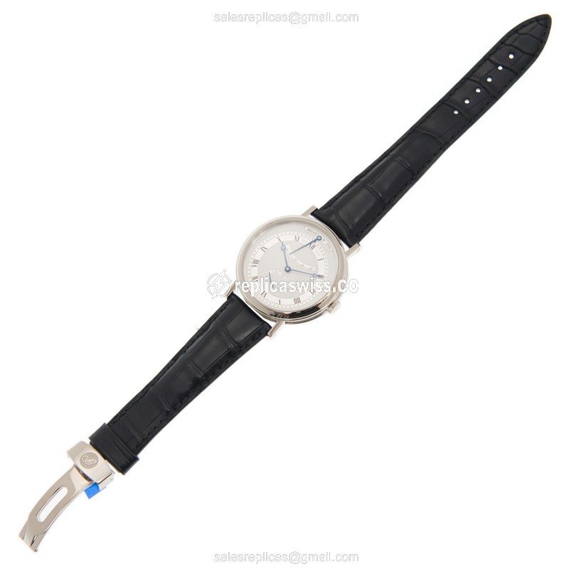 Classical Breguet 5207BB/12/9V6 - 18kt White Gold - Automatic - Silver Dial - Black Alligator Strap - View 2