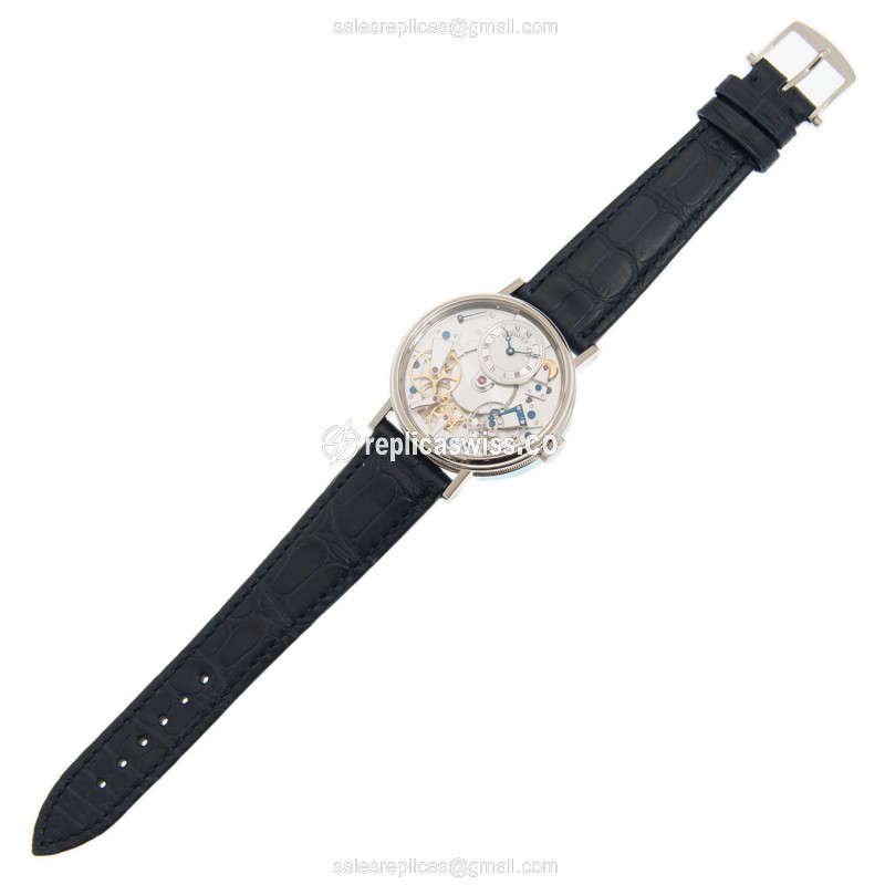 Breguet Tradition Replica - Automatic - 18kt White Gold - Silver Dial - Black Alligator Strap - View 2