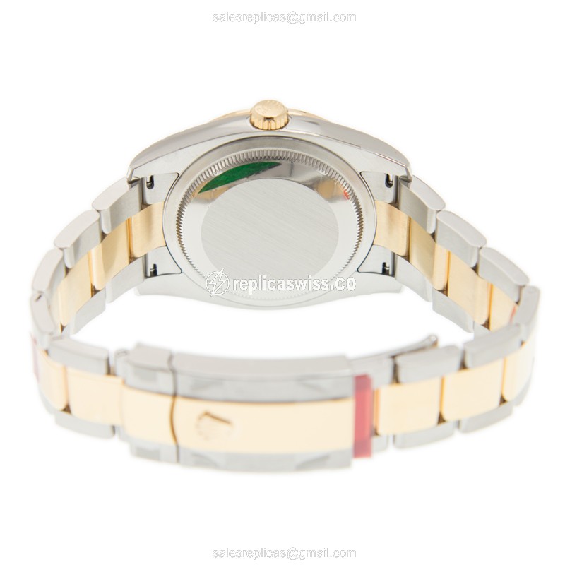 Rolex Datejust Replica - Automatic - 18kt Gold Case - Silver Dial - Gold Strap - View 4