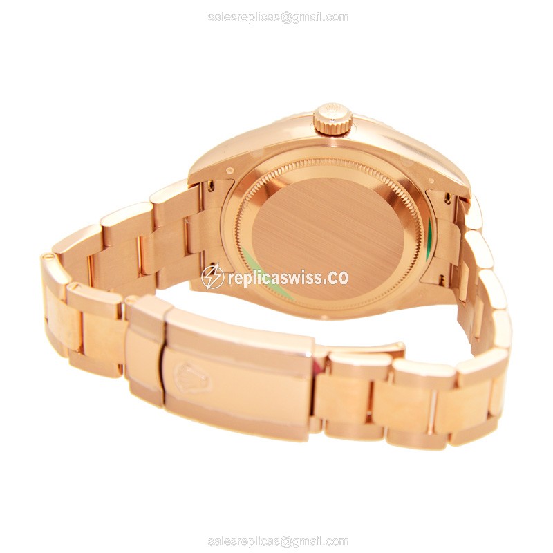 Rolex Sky-Dweller Replica | Automatic | 18kt Rose Gold - Pink Dial, Gold Clasp - View 4