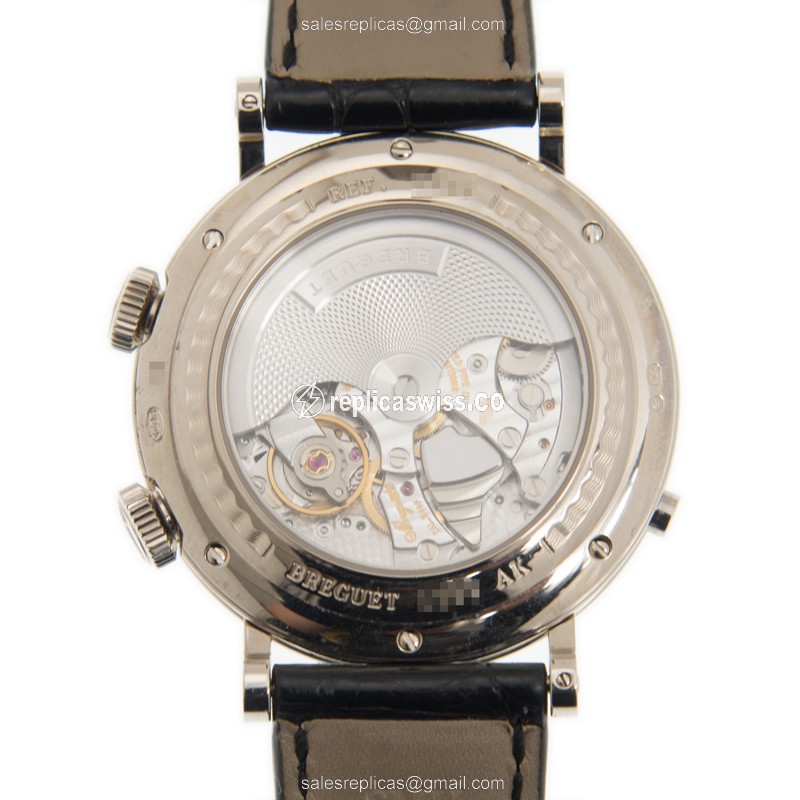 Breguet 5707BB/12/9V6 Classic - Auto - 18kt White Gold - Silver Dial - Black Alligator Strap - View 3