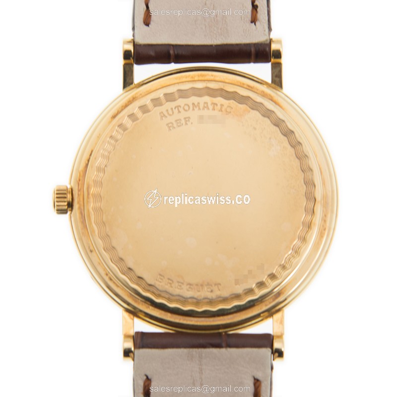 Breguet Classic 3330BA/1E/986 - Automatic - 18kt Gold - Silver Dial - Brown Alligator Strap - View 3