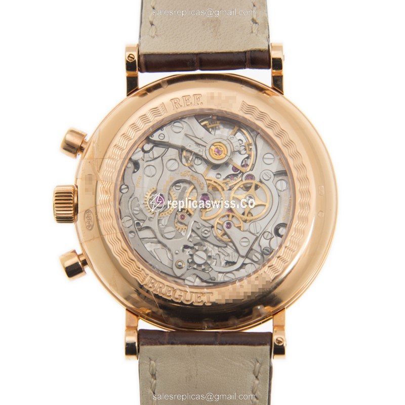 Breguet 5247BR/12/9V6 Classic - Manual Wind - 18kt Rose Gold - Silver Dial - Brown Alligator Strap - View 3