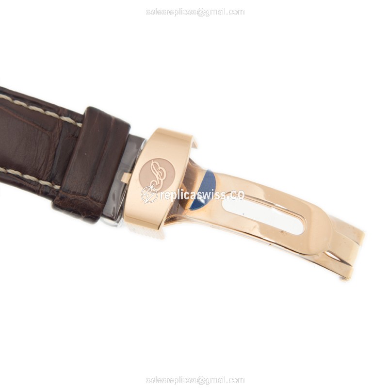 Breguet 5247BR/12/9V6 Classic - Manual Wind - 18kt Rose Gold - Silver Dial - Brown Alligator Strap - View 4