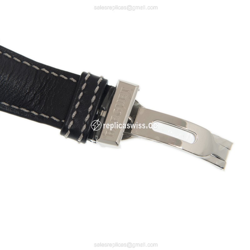 Breguet 3810TI/H2/3ZU Replica - Automatic Titanium - Black Dial - Leather Black Strap - View 4