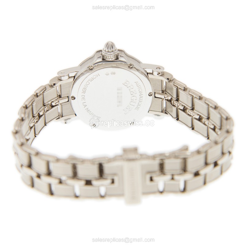 Breguet Marine Replica - Automatic - White Gold - Diamond Dial - Silver Clasp - View 4